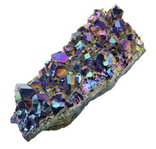 Aqua Aura oder Rainbow Aura, goldbehandelter Amethyst, 120 Gramm