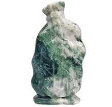 Beautiful moss agate money bag, 13 cm