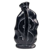 Schöne Geldtasche aus Obsidian, 15 cm
