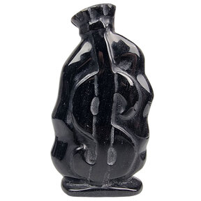 Silver Obsidian Money Bag