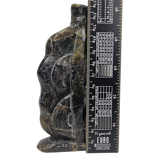 Mooie labradoriet geldbuidel, 13 cm Mooie labradoriet geldbuidel, 13 cm