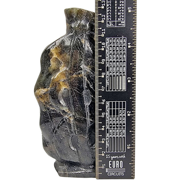 Wunderschöne Geldtasche aus Labradorit, 13 cm