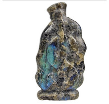 Beautiful labradorite money bag, 13 cm