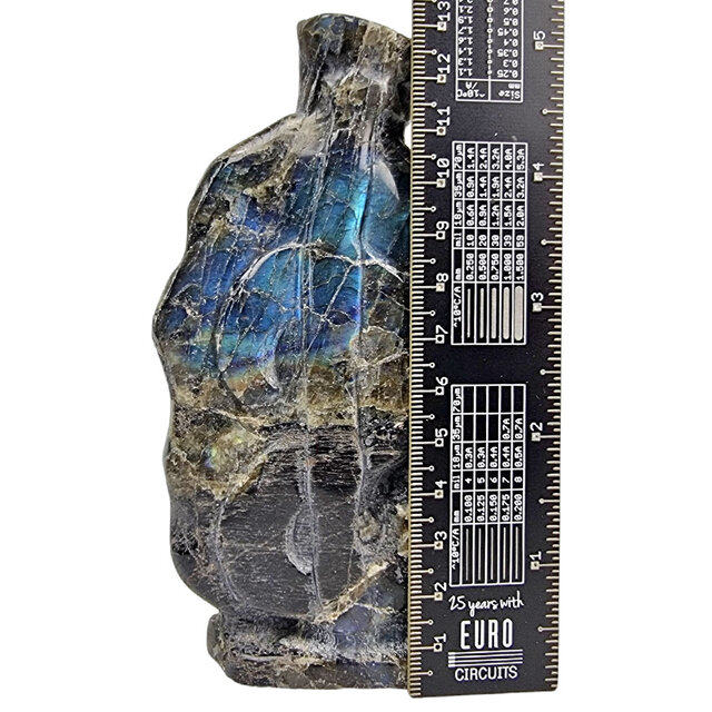 Mooie labradoriet geldbuidel, 13 cm Mooie labradoriet geldbuidel, 13 cm