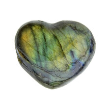 Beautiful labradorite heart from Madagascar