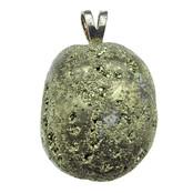 Beautiful pendant of pyrite with silver eye Beautiful pendant of pyrite with silver eye