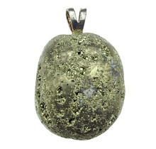 Beautiful pendant of pyrite with silver eye