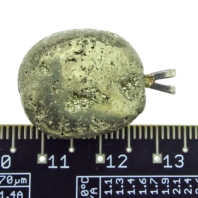 Beautiful pendant of pyrite with silver eye Beautiful pendant of pyrite with silver eye