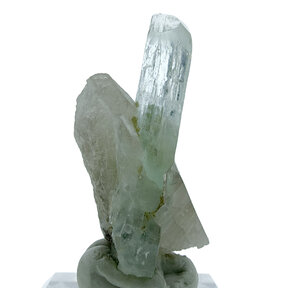 Aquamarijn kristal in kwarts