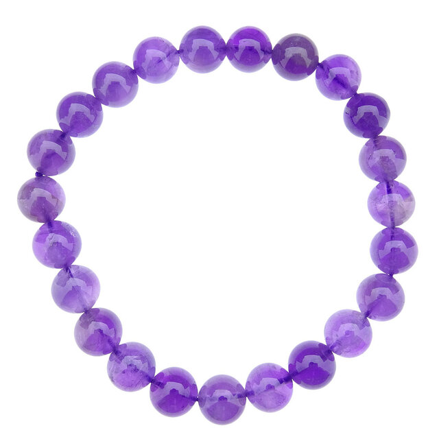 Armband aus Amethyst mit 8 mm Perlen