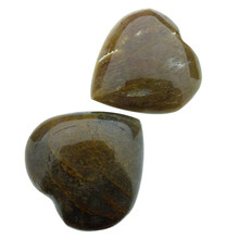 Moonstone heart, 2 pieces