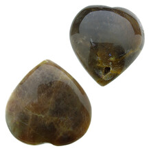 Maansteen hartjes, 2 stuks