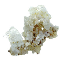 Hyalite opal with green fluorescence under a short-wave UV light