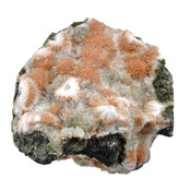 Thomsoniet met mesoliet Thomsoniet met mesoliet