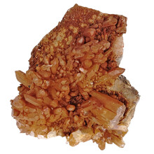 Tangerine crystal cluster