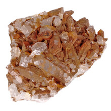 Tangerine crystal cluster