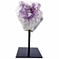 Amethyst on metal base, 15 cm and 645 grams