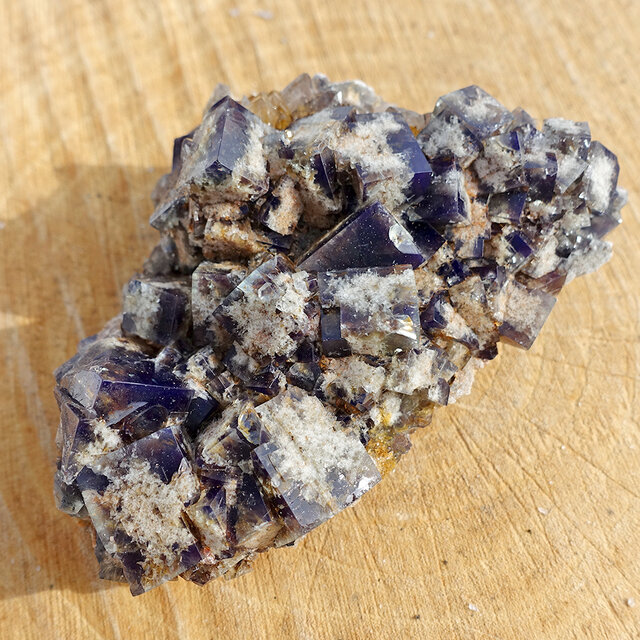 Fluorite from the UK with daylight fluorescence Fluorite from the UK with daylight fluorescence