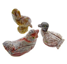 3 soapstone animal figures