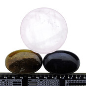 Bowl from rose quartz with handstones of tigereye and obsidian    - Copy Bowl from rose quartz with handstones of tigereye and obsidian    - Copy