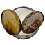 Bowl from smokey quartz with handstones of tigereye and jasper