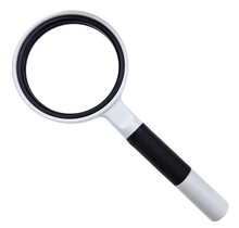 Hand magnifier with 6x magnification and 65mm lens