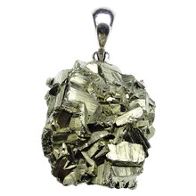 Pendant of pyrite with silver