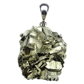 Pendant of pyrite with silver