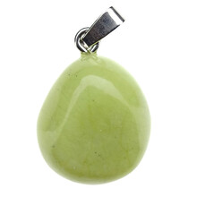 Serpentine pendant with silver eye