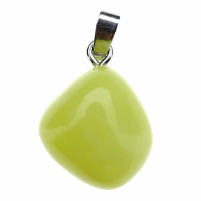 Hanger van serpentijn met zilveren oogje