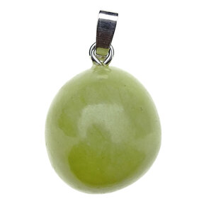 Serpentine pendant with silver eye