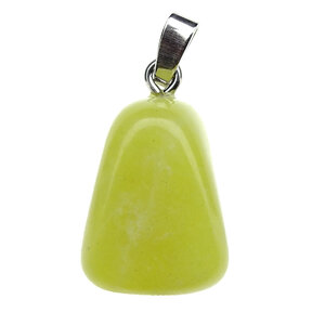 Serpentine pendant with silver eye