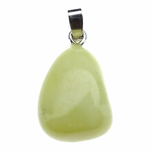 Serpentine pendant with silver eye