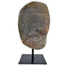 Agate on metal stand, 1340 grams and 17 cm