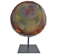 Agate on metal stand, 1500 grams and 22 cm