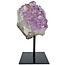 Amethyst on metal base, 16 cm and 700 grams