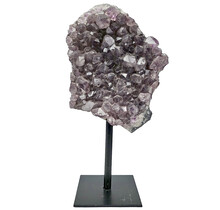 Amethyst on metal base, 15 cm and 335 grams