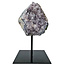 Amethyst on metal base, 17 cm and 640 grams