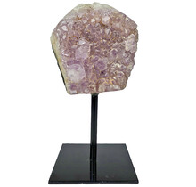 Amethyst on metal base, 14 cm and 550 grams