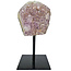 Amethyst on metal base, 14 cm and 550 grams