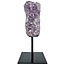 Amethyst on metal base, 16 cm and 435 grams