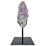 Amethyst on metal base, 20 cm and 695 grams