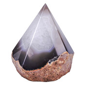 Agaat punt uit Brazilië, 650 gram en 10 cm hoog