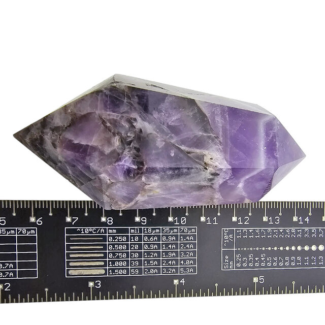 Starker Chevron-Amethyst-Doppelende 7,5 cm Starker Chevron-Amethyst-Doppelende 7,5 cm