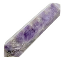 Starker Chevron-Amethyst-Doppelende, 12 cm