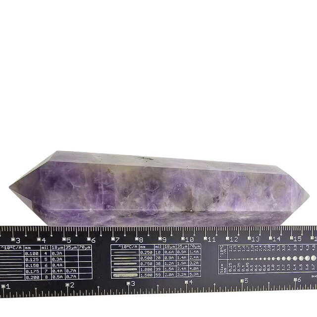 Starker Chevron-Amethyst-Doppelende, 12 cm