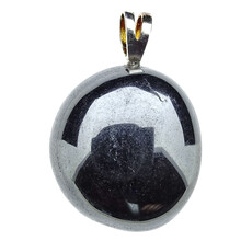 Hematite pendant with silver eye