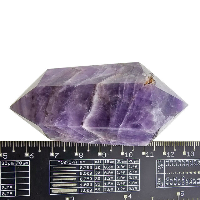 Starker Chevron-Amethyst-Doppelende 7 cm Starker Chevron-Amethyst-Doppelende 7 cm