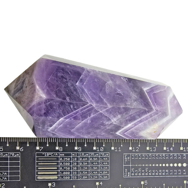 Starker Chevron-Amethyst-Doppelende 9 cm Starker Chevron-Amethyst-Doppelende 9 cm