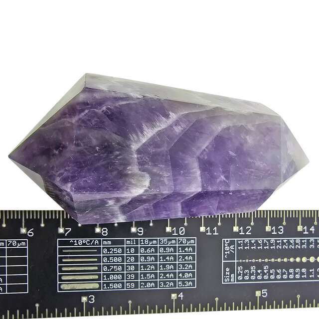 Starker Chevron-Amethyst-Doppelende 8 cm Starker Chevron-Amethyst-Doppelende 8 cm